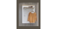5-teiliges Garderobenmöbel-Set aus der Kollektion OHIO in Weiß und Eichenfarbe.