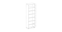 Armoire à chaussures design avec miroir collection OHIO, coloris gris anthracite et chêne