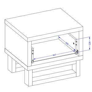 Komplettes Industriestil Schlafzimmer Set MILOS Kollektion: Dreitüriger Schrank, Bett 140x200, Kommode, Nachttische, rohe Eiche 