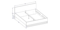 Camera completa in stile industriale collezione MILOS: armadio a 3 ante, letto 180x200, cassettiera, comodini, rovere grezzo e n