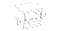 Komplettes Industrie-Schlafzimmer MILOS: Schrank, Bettkasten 180x200, Kommode, Nachttische, rohe Eiche/schwarz