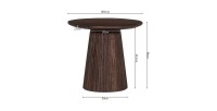 Table basse ronde collection MITCHEL en bois exotique de manguier brun diamètre 50 cm