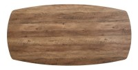 Table à manger ovale TUNIS décor bois exotique de manguier