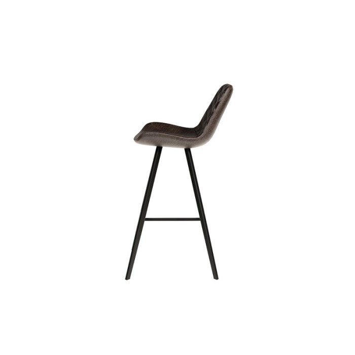 Tabouret de bar style vintage coloris brun foncé. Collection PALMADE