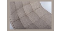 Set aus 2 Barhockern im Vintage-Stil aus Stoff in Beige, Kollektion ALTO