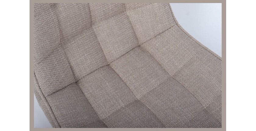 Set aus 2 Barhockern im Vintage-Stil aus Stoff in Beige, Kollektion ALTO