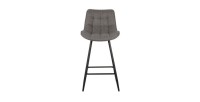Tabouret de bar style vintage coloris gris clair. Collection PALMADE