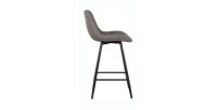 Tabouret de bar style vintage coloris gris clair. Collection PALMADE