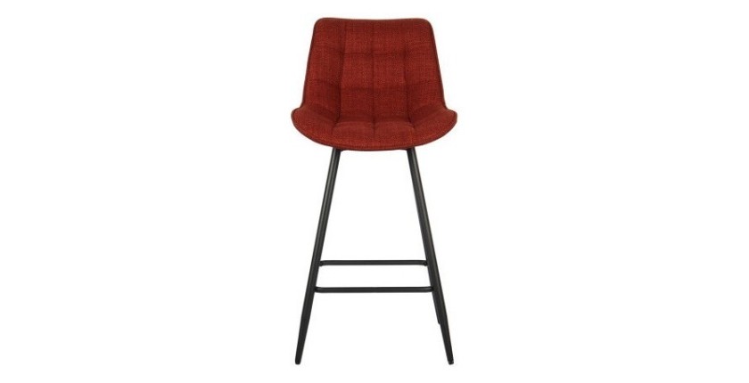 Set von 2 Barhockern im Vintage-Stil aus rotem Stoff, Kollektion ALTO