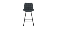 Tabouret de bar style vintage coloris bleu foncé. Collection PALMADE