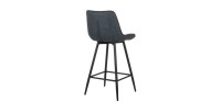 Tabouret de bar style vintage coloris bleu foncé. Collection PALMADE