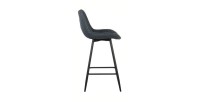 Tabouret de bar style vintage coloris bleu foncé. Collection PALMADE