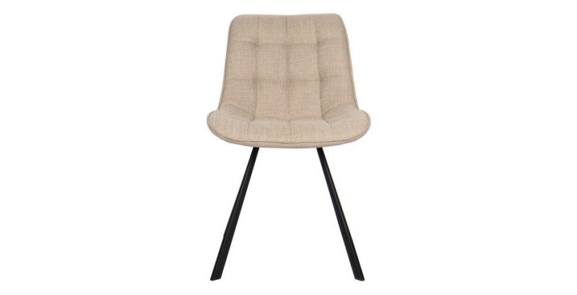 Chaise PALMADE Tissus Beige, dimension L51xH80xP61 cm, idéal pour votre cuisine ou salle à manger