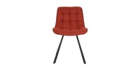 Chaise collection PALMADE Tissus Rouge, dimension L51xH80xP61 cm, idéal pour votre cuisine ou salle à manger