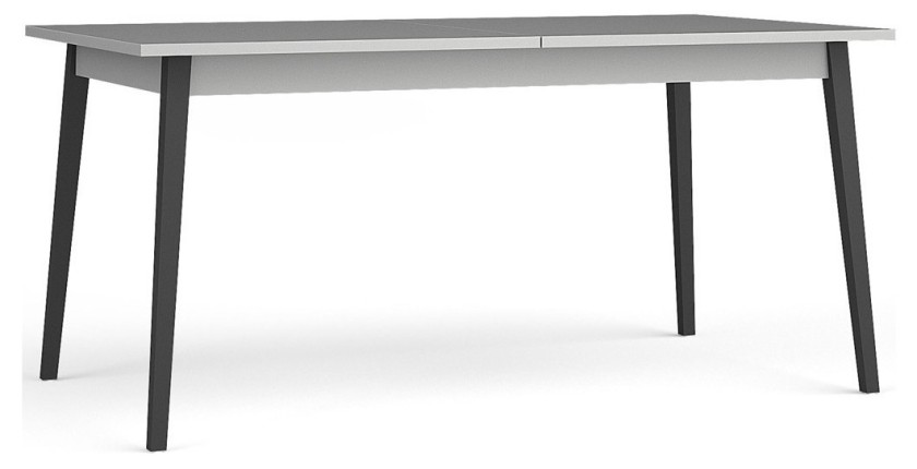 Uitschuifbare Tafel 8 Personen - Collectie ISIS blad grijs / poten zwart