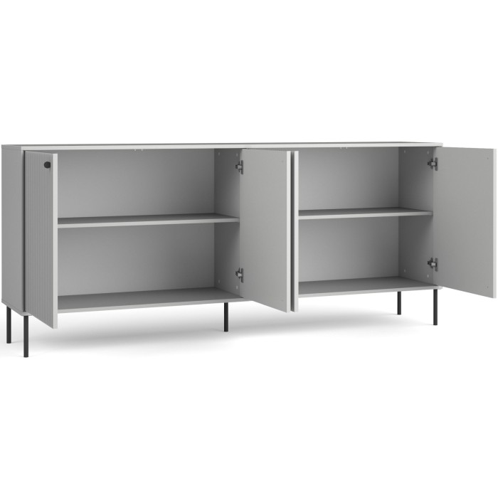 Buffet ISIS 4 porte – Colore grigio – Stile moderno – 207 cm