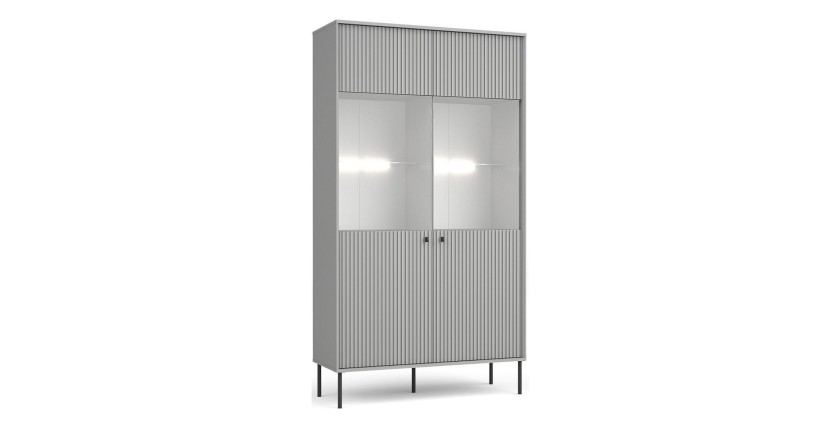Salle à manger complète ISIS : Vaisselier, Buffet, Vitrine et Table Extensible.