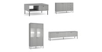 Meubelset: TV-meubel, vitrinekast, klein buffet en salontafel - Collectie ISIS