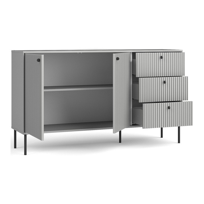 Conjunto de muebles: Mueble para TV, vitrina, pequeño aparador y mesa de centro - Colección ISIS