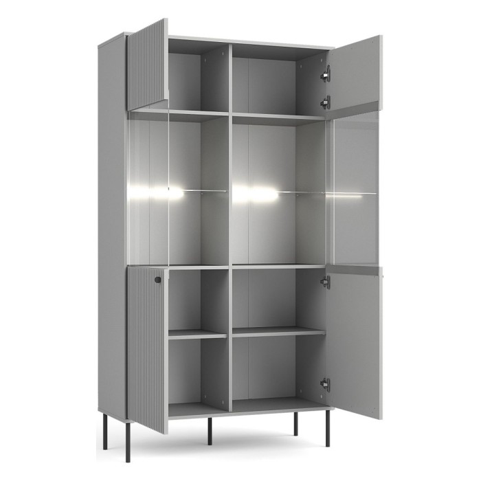 Conjunto de muebles: Mueble para TV, vitrina, pequeño aparador y mesa de centro - Colección ISIS