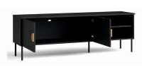 Mueble para TV 2 Puertas - negro con manijas doradas - 160 CM - colección MONDO