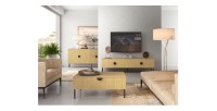 Wohnzimmermöbel-Set: TV-Möbel 200 cm, Couchtisch, Sideboard, Eiche, Kollektion MONDO