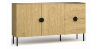 Wohnzimmermöbel-Set: TV-Möbel 200 cm, Couchtisch, Sideboard, Eiche, Kollektion MONDO