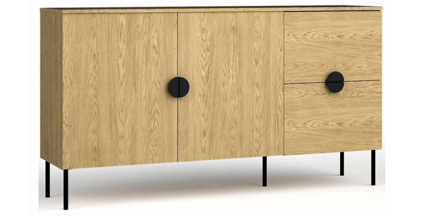 Wohnzimmermöbel-Set: TV-Möbel 200 cm, Couchtisch, Sideboard, Eiche, Kollektion MONDO