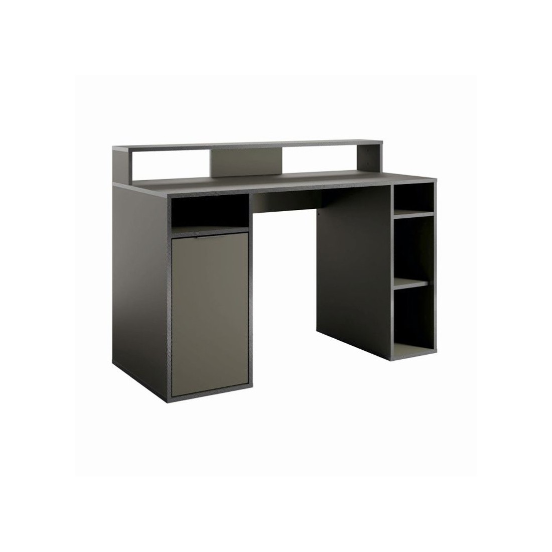 Bureau 1 Porte GRAPHIX - 125 cm - Graphite Gris - Collection GRAPHIX