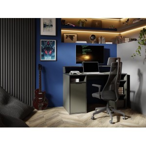 Bureau 1 Deur GRAPHIX - 125 cm - Grafietgrijs - Collectie GRAPHIX