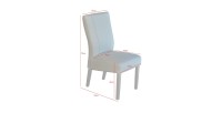 Silla URBAN de cuero sintético Blanco, dimensiones: H99 x L46 x P63 cm, ideal para un comedor moderno y de diseño.