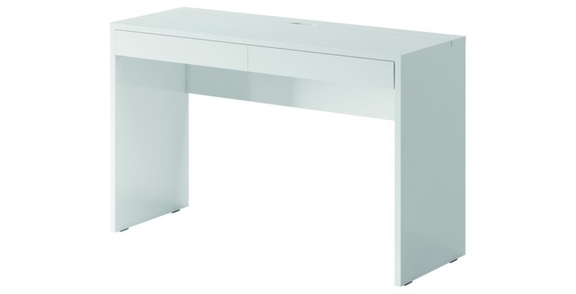 Bureau, Design kaptafel met twee laden uit de SHERRY collectie, kleur wit, hoogglans afwerkingen.