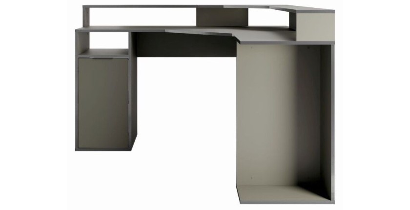 Hoekbureau 1 Deur GRAPHIX - 139 cm - Grafietgrijs - Collectie GRAPHIX