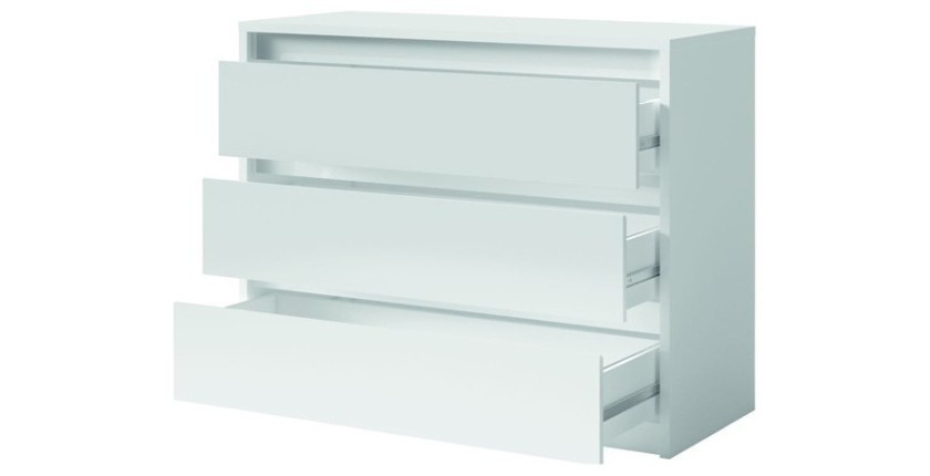 Ladenkast met 3 laden - 110x87x46 cm - glanzend wit - collectie VERONA