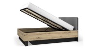 Schlafzimmermöbelset MELODY - Kleiderschrank, Stauraumbett, Nachttische und Kommode