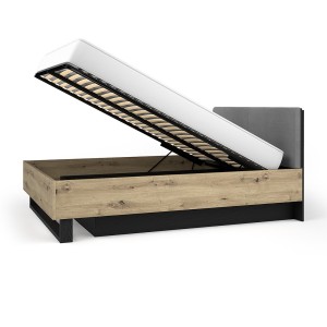Schlafzimmermöbelset MELODY - Kleiderschrank, Stauraumbett, Nachttische und Kommode