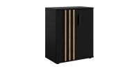 Dressoir VARIA - 2 Deuren - Modern design in zwart en ambachtelijke eik