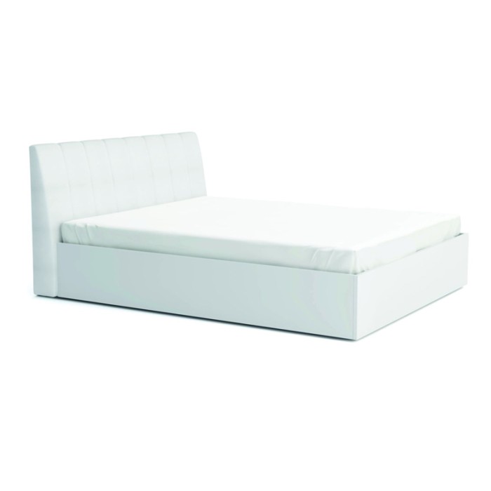 VERONA Schlafzimmer-Set: Bett mit Stauraum 160x200 cm, Kommode mit 3 Schubladen, Nachttische, 4-türiger Schrank, Hochglanz weiß