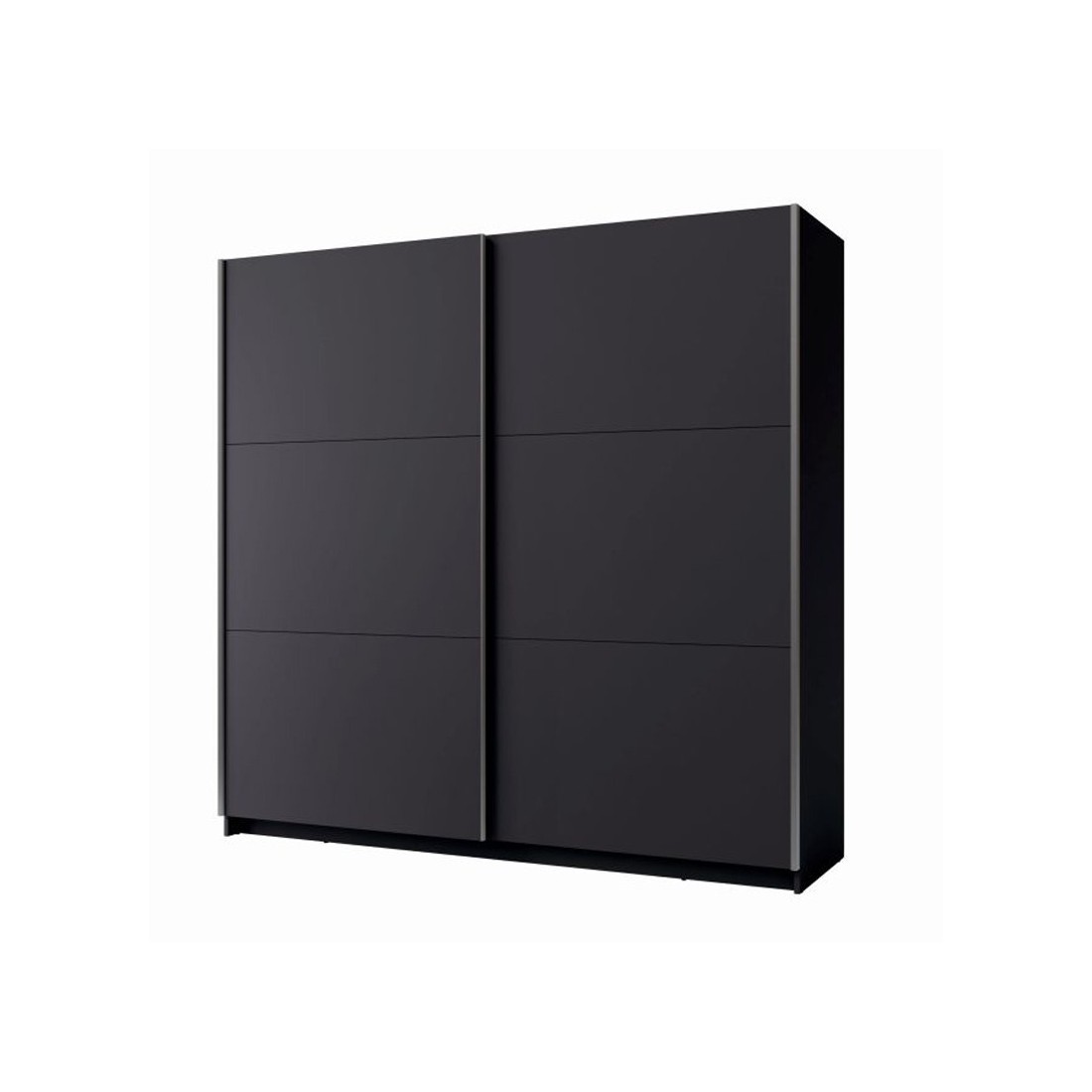 Kledingkast, garderobe 200 cm 2 schuifdeuren - grafietgrijs - Collectie ARSALA