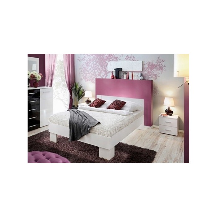 Lit 160 cm - collection VICKY - Coloris blanc