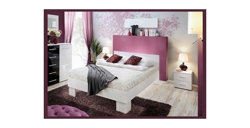 Bett 160 cm - Kollektion VICKY - Farbe Weiß