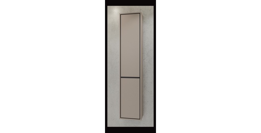 Colonne suspendue de salle de bain collection GOBI coloris marron.