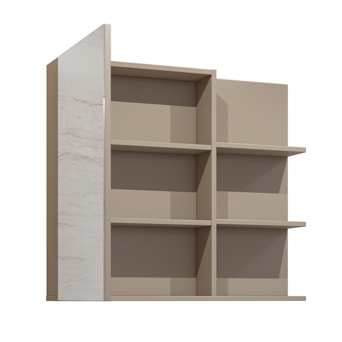 Specchio con vano contenitore per bagno GOBI colore marrone
