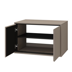 Waschtischunterschrank für das Badezimmer, 80 cm, mit 2 Türen, Kollektion GOBI, Farbe Braun.