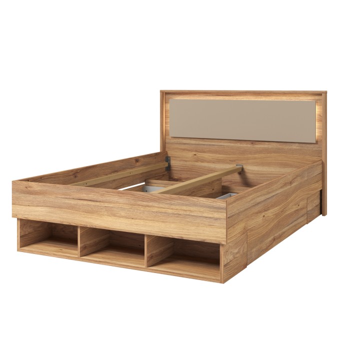 Set di 2 cassetti per letto VOX colore quercia e bianco