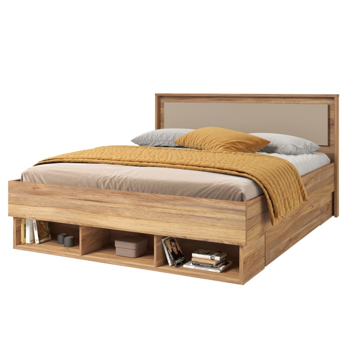 Set di 2 cassetti per letto VOX colore quercia e bianco