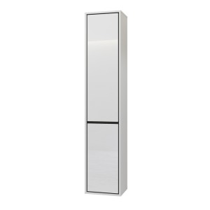 Colonne suspendue de salle de bain collection GOBI coloris blanc et noir.