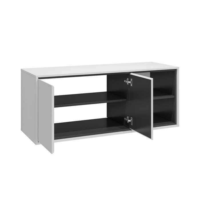 Mobile sottolavabo da bagno 120 cm GOBI colori bianco e nero