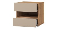 Ensemble Chambre à Coucher VOX – Lit 160x200, Armoire 150 cm, Commode, Table de Chevet + LEDs