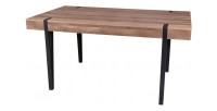 Tafel LOVY - Houtkleur met Zwarte Metalen Poten